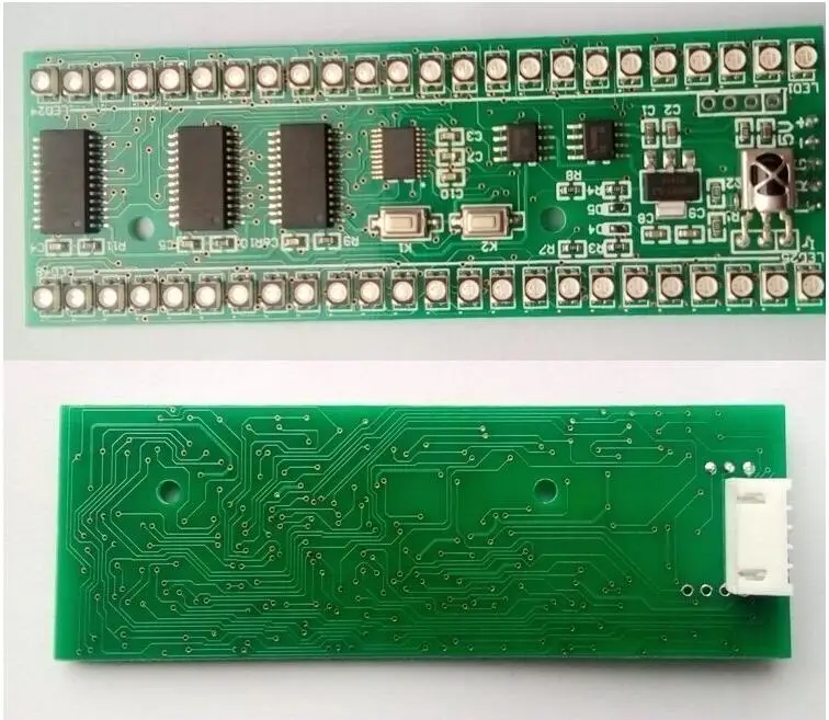 RGB 24 LED Display MCU Pattern 2 Channel VU Level Indicator Meter For Amplifier