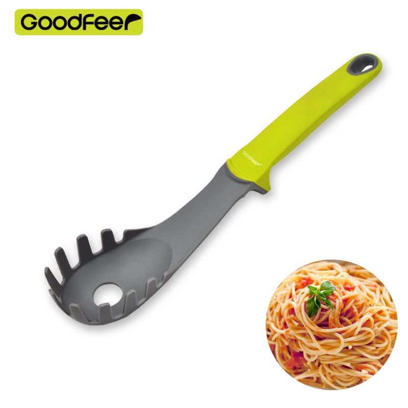 GoodFeer Food Grade Nylon Pasta Scoop Silicone Solid Handle Spaghetti