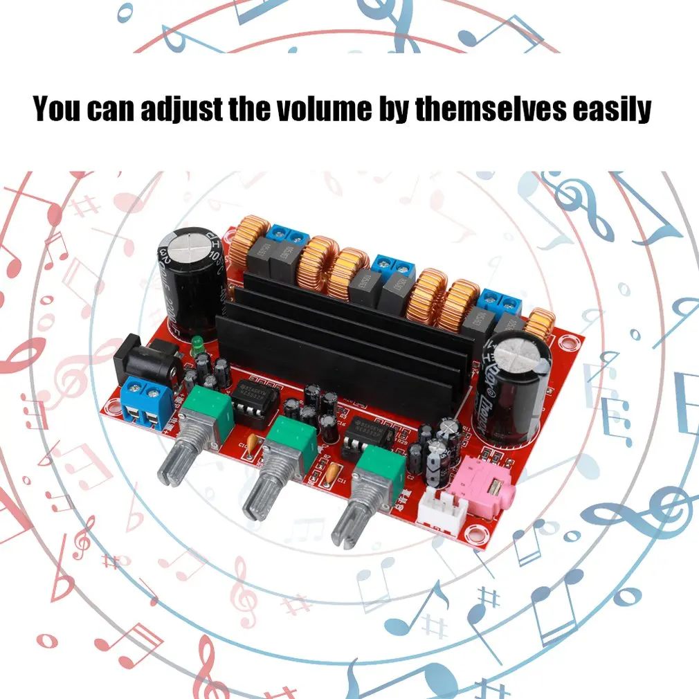 

Xh-M139 2.1 Channel Digital Power Amplifier Board 12V-24V Wide Voltage Tpa3116D2 2*50W+100W
