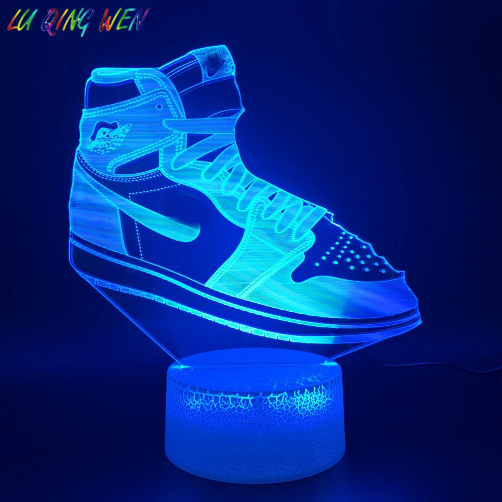 Novelty Lights Jordan Sneaker Air Force 1 Home Decor Bright Base Birthday Gift for Kids Child Bedroom 3d Led Night Light Lamp Novelty Lights Jordan Sneaker Air Force 1 Home Decor Bright Base Birthday Gift for Kids Child Bedroom 3d Led Night Light Lamp