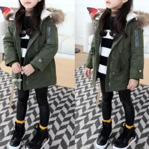 

Hot Girls Kids Winter Thick Warm Leather Leggings Fleece Lined Skinny Pants Fashion Trousers