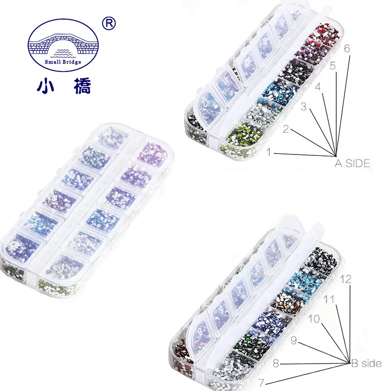 

3d Glitter Nail Art Rhinestones Round Flatback Acrylic Rhinestones Craft Diy Rhinestone Decoration 12 Random Colors S020