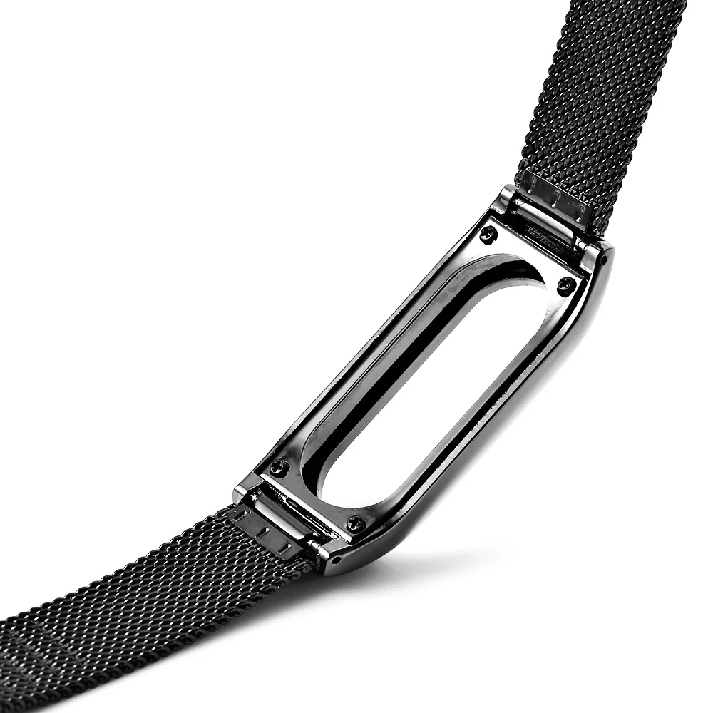 Металлический ремешок для mi Band Xiao mi браслет Сменные аксессуары Безвинтовой браслет из нержавеющей стали для mi Band 2