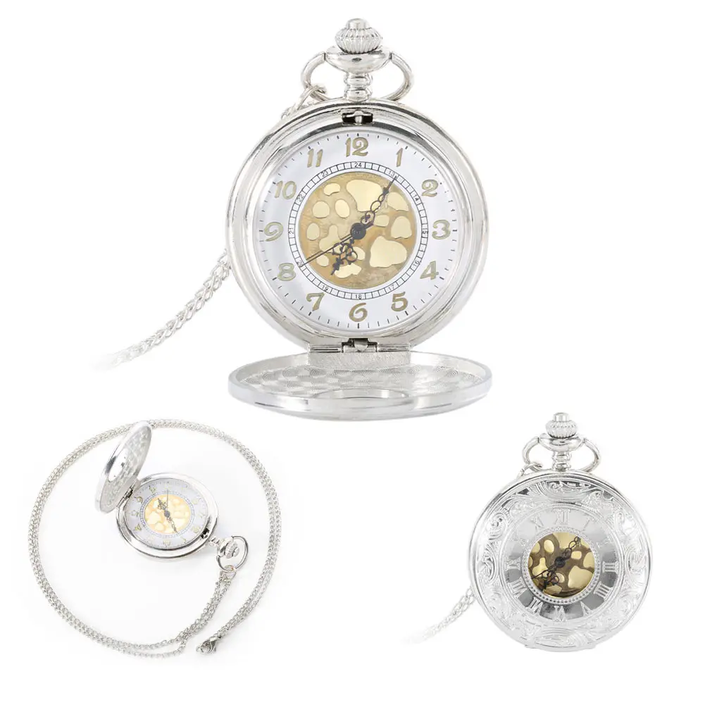 Buy Vintage Unisex Hollow Gold dial Quartz Pocket