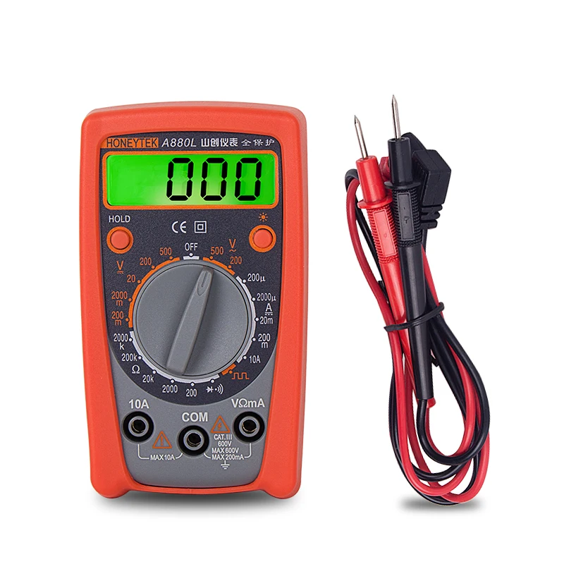 

MINI Pocket Tester Digital Multimeter Profesional DC/AC Voltmeter Set Of Probes DC Electric Meter Analog Multi-Tester