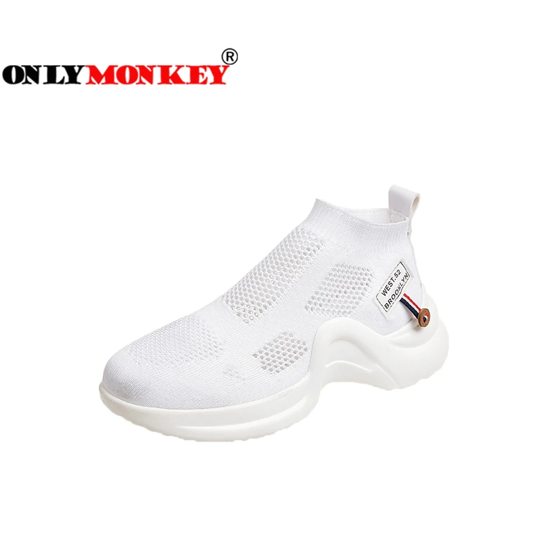 ONLYMONKEY Здоровый и Удобный Вулканизируют Ботинки Женщин Скольжения на Дышащих