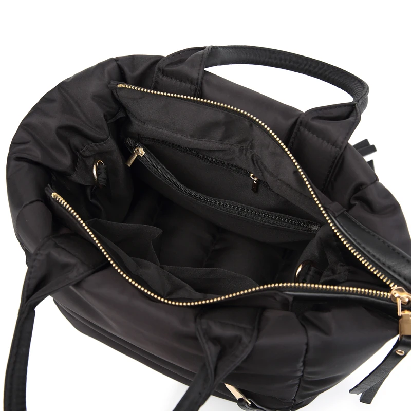 2018 New Winter Space Bale Handbag Woman Casual Space Cotton Totes Bag Down Feather Padded Lady Sho