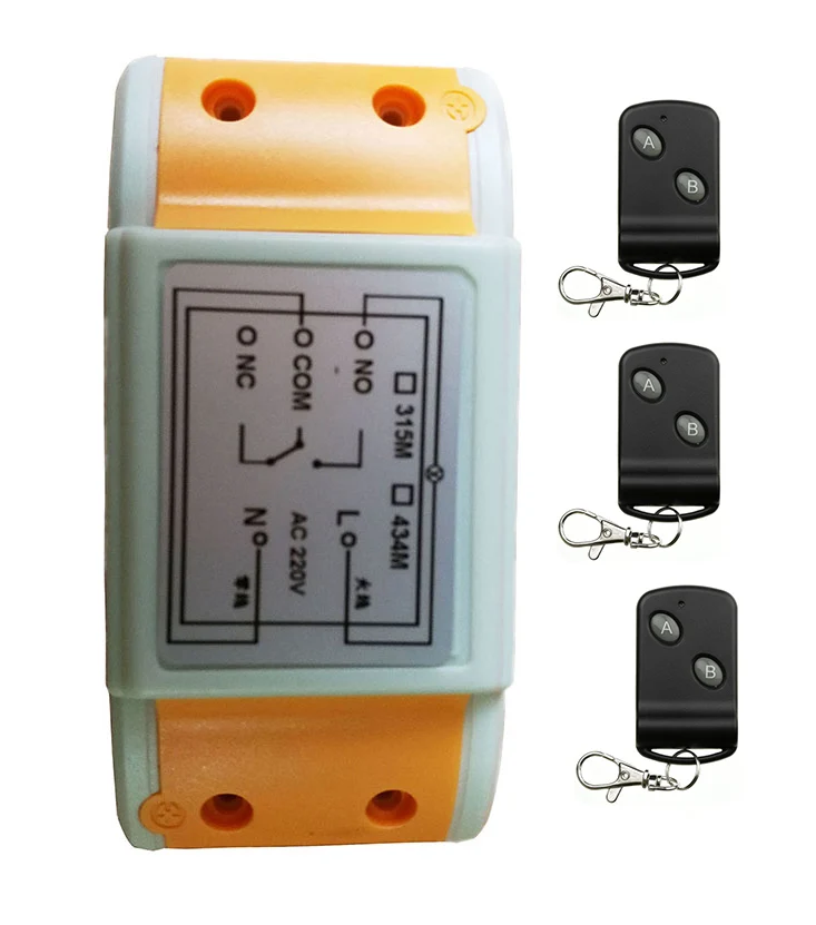 AC220V 1CH RF Wireless Remote Control Relay Switch Security System