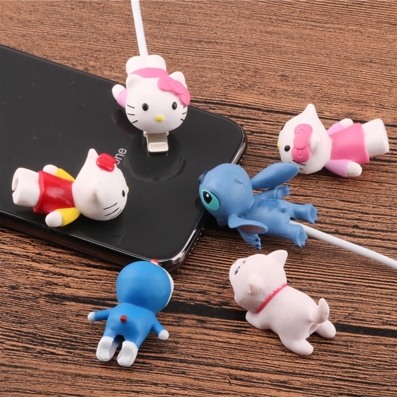 

Cartoon Animal doll Cable bite protector cable organizer winder chompers wire holder for iPhone 5 6s 7 8 plus x cable