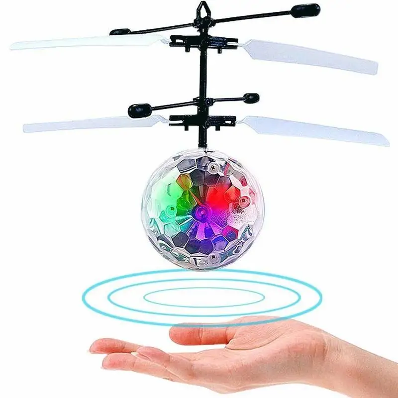 Летающий шар в светильник игрушки Rc детский летающий шар антистресс Дрон вертолет Хрустальный светодиодный шар Красочные Flyings для детей игрушки
