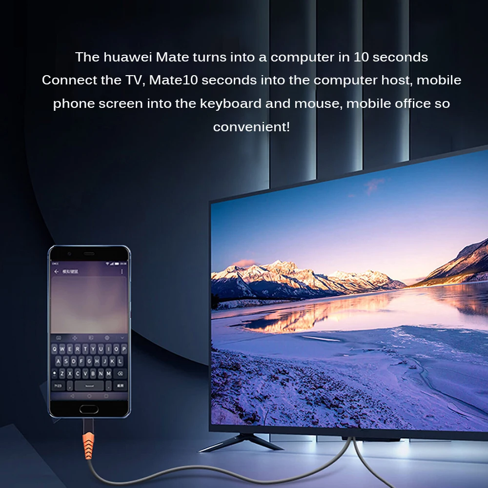 Кабель-адаптер type C usb для зарядки 4K HDMI кабель HDTV адаптера для samsung Galaxy Note 8 9 S10+ Plus type-C USB-C к HDMI