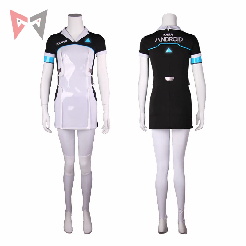 Game Detroit: Become Human KARA cosplay costume Code AX400 Agent Outfit Girls Cute Dress Halloween Carnival Uniforms Top+Pants
