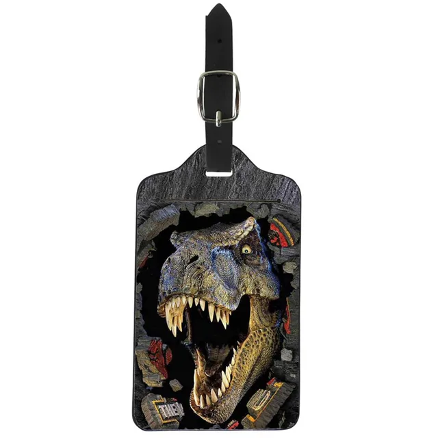 dinosaur luggage tag