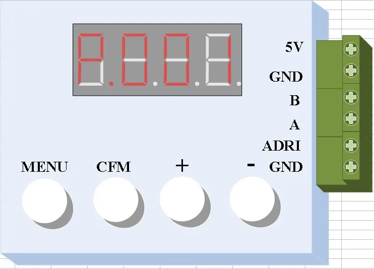 

DMX address writer for DMX512AP-N parallel single line driver chip