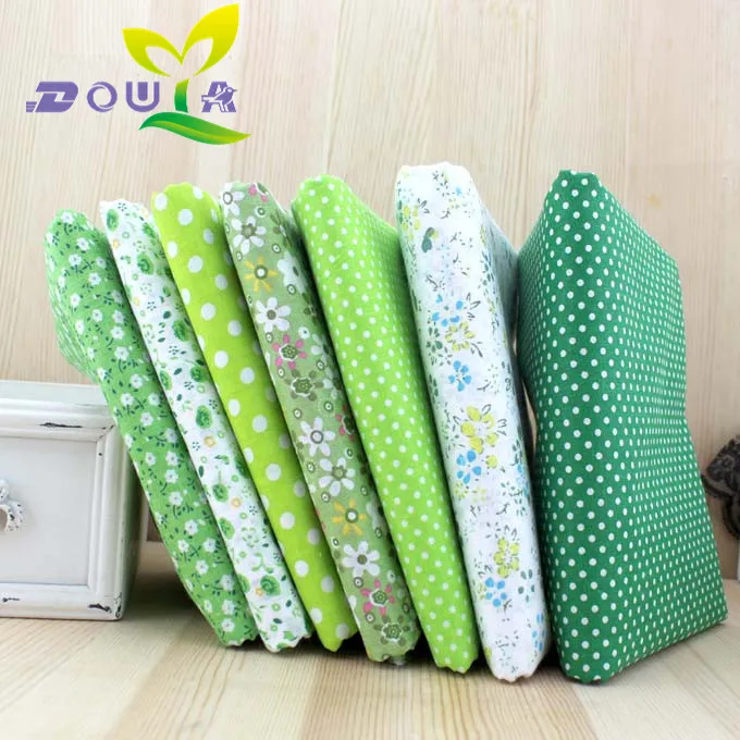 Green Cloth Set Width 150cm Diy Manual Quilting Fabrics 50x50cm
