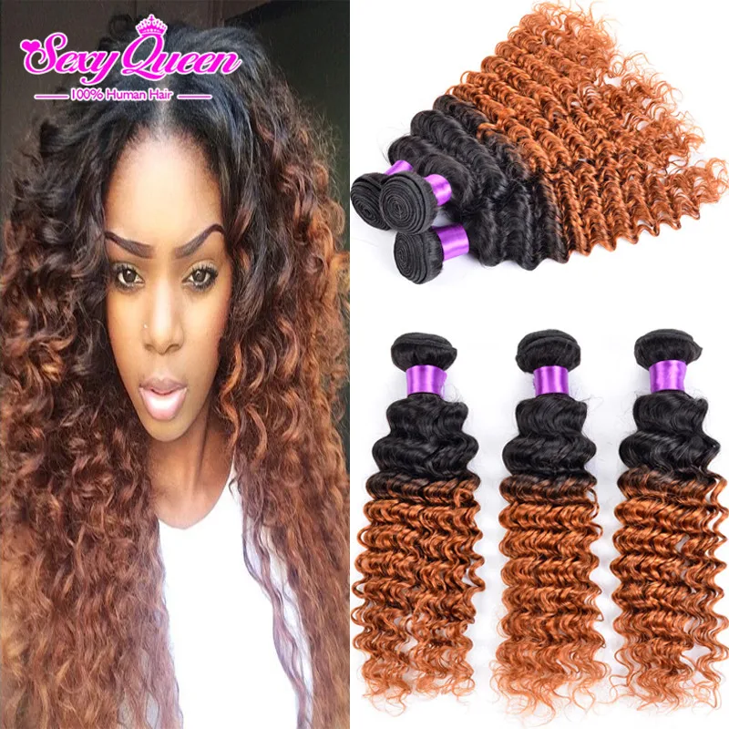 8a Malaysian Kinky Curly Weave Human Hair Ombre Kinky Curly Hair