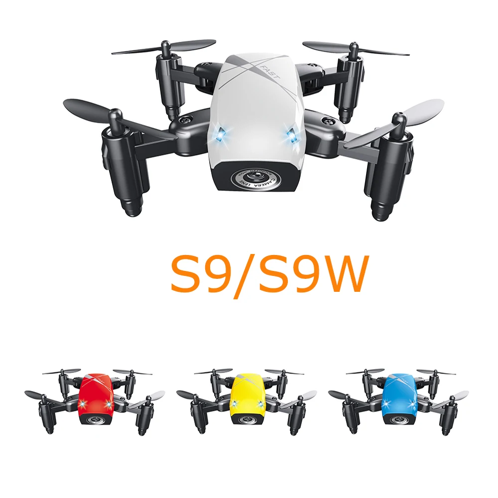 

S9 S9W Drone With HD Camera/no cam Foldable Mini pocket RC Helicopter Altitude Hold Quadcopter WiFi FPV Toy