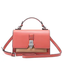 Simple and light fashion unique design leather women's handbags soft face with cover shoulder bag small tide wild Messenger bag Simple and light fashion unique design leather women's handbags soft face with cover shoulder bag small tide wild Messenger bag
