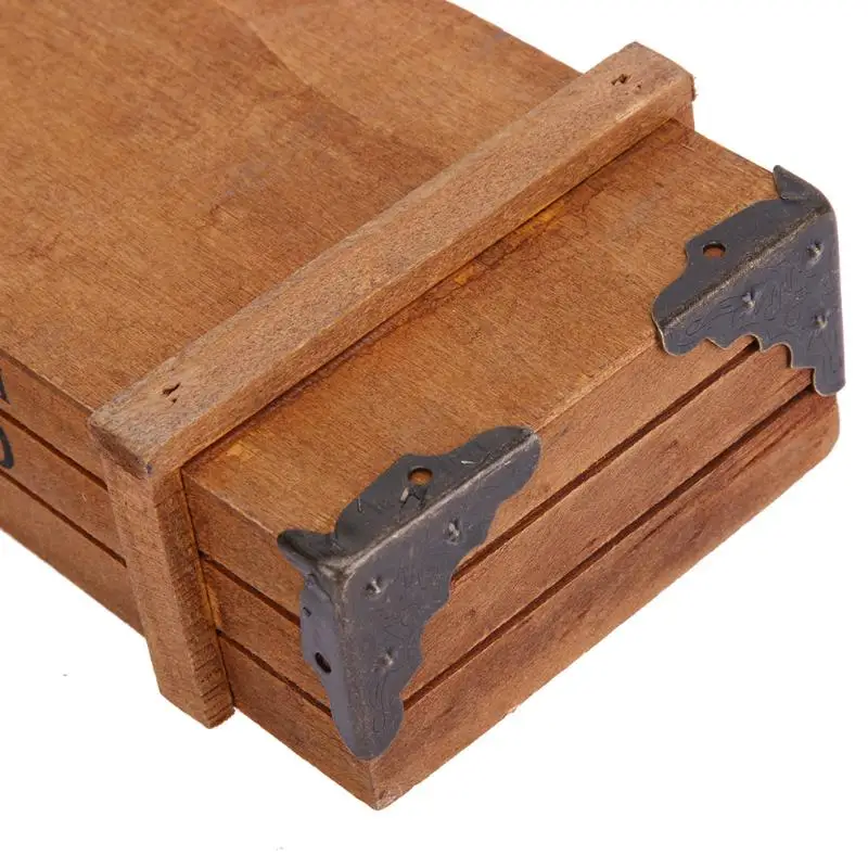 12 шт. античные металлические декоративные защитные уголки коробка для ювелирных изделий+ 24 винта
