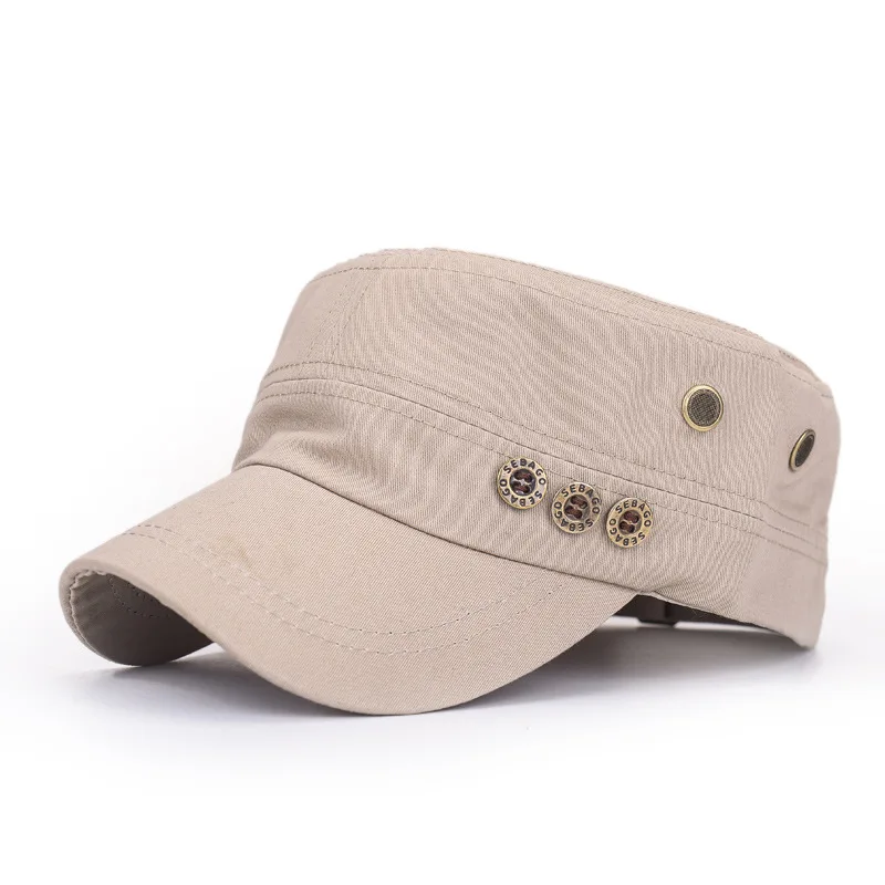 

The New Korean Men and Women Flatcap Spring Fashion Buttons COTTON HAT Taobao Hot Cap Peaked Cap