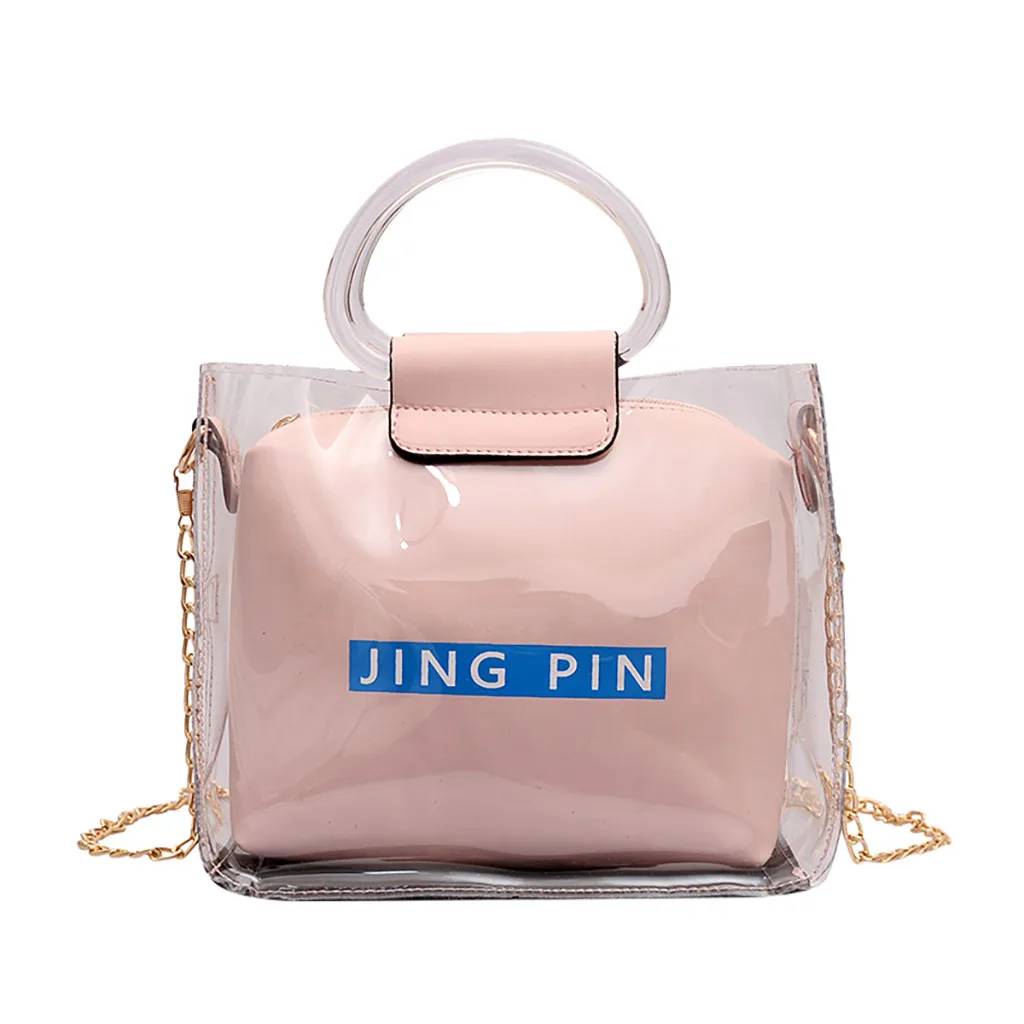 Женская модная повседневная однотонная прозрачная сумочка дикая диагональная Упаковка# NG - Цвет: A