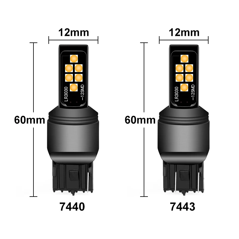 

t20 w21w 7440 led wy21w 7443 SRCK W21 5W motorcycle turn signals Lamp Reverse Brake car Lights ampolletas led para auto