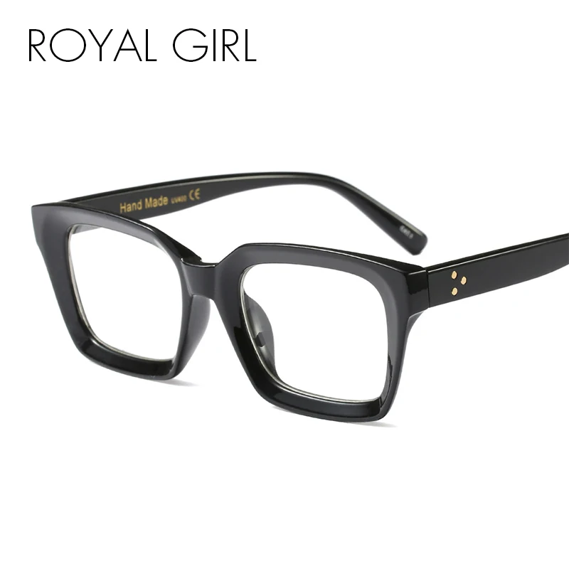 ROYAL GIRL Квадратный оптический очки для женщин очки ботаника Элитный бренд негабаритных Винтаж Ясно оптическая рамка для очков Óculos os003