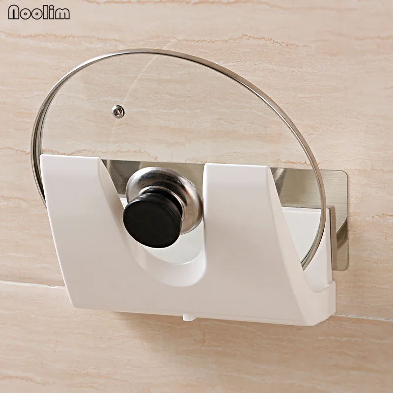 

NOOLIM Kitchen Shelf Lid Rack Household Pot Lid Rack Wall-mounted Shelf Lid Storage Holder Kitchen Pot Chopping Board Organizer