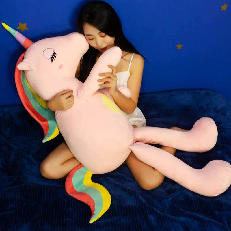 

1Pcs 160cm Super Large Soft Unicorn Animal Plush Toy Stuffed Toy Girl Gift Children's Toy Sofa Pillow Cushion Home Decoration