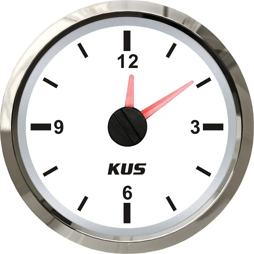 Белый/черный счетчик часов KUS DN52mm для лодки (PN: KY09100 / KY09000)|clock black|boat boatclock white |