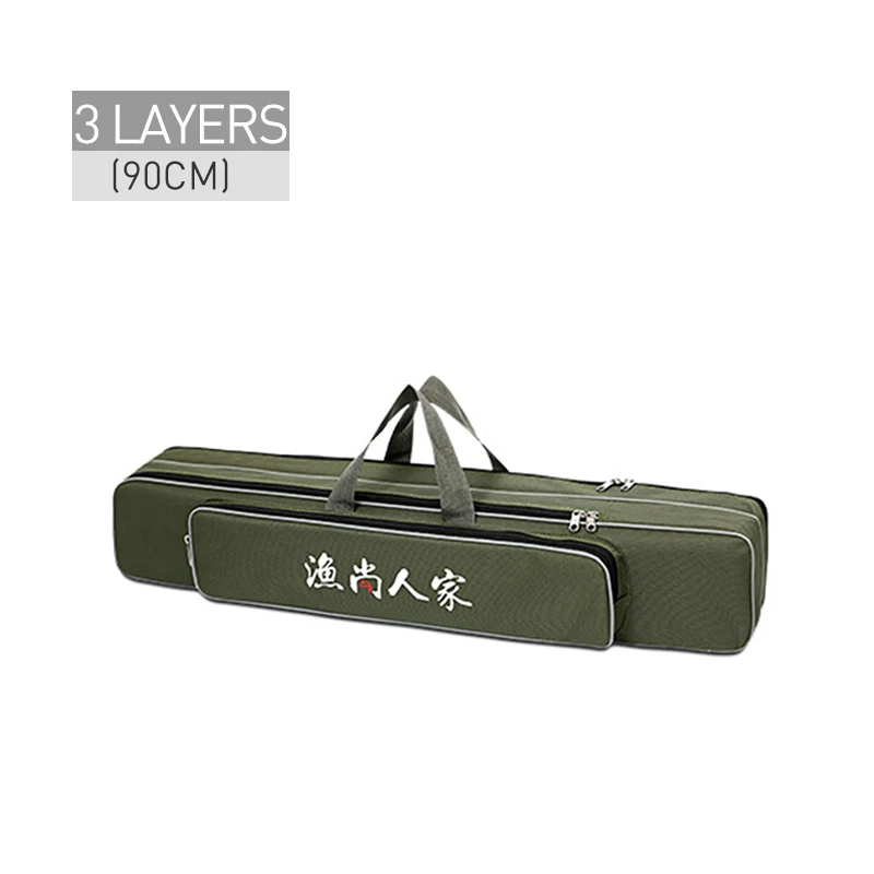 Bolsa de Pesca Vara de Pesca Multifuncional ao ar Ombro Portátil Bolsa - 3 Camada 80 90 120cm Armazenamento Livre Xa75g Mão 2 41 90 120cm armazenamento multifuncional ao ar livre saco xa75g