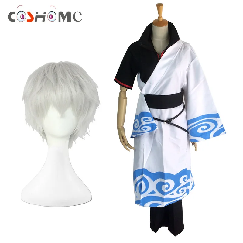 Coshome Gintama костюм Саката гинтоки костюмы на Хэллоуин вечернее платье для мужчин