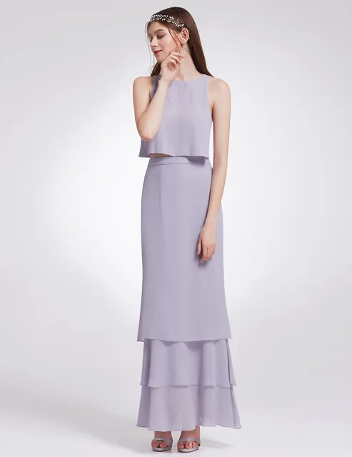 Ever-Pretty Women Wedding Long Bridesmaid Dresses Chiffon Sexy A Line Sleeveless Formal Wedding Guest Party Bridesmaid Dress 1