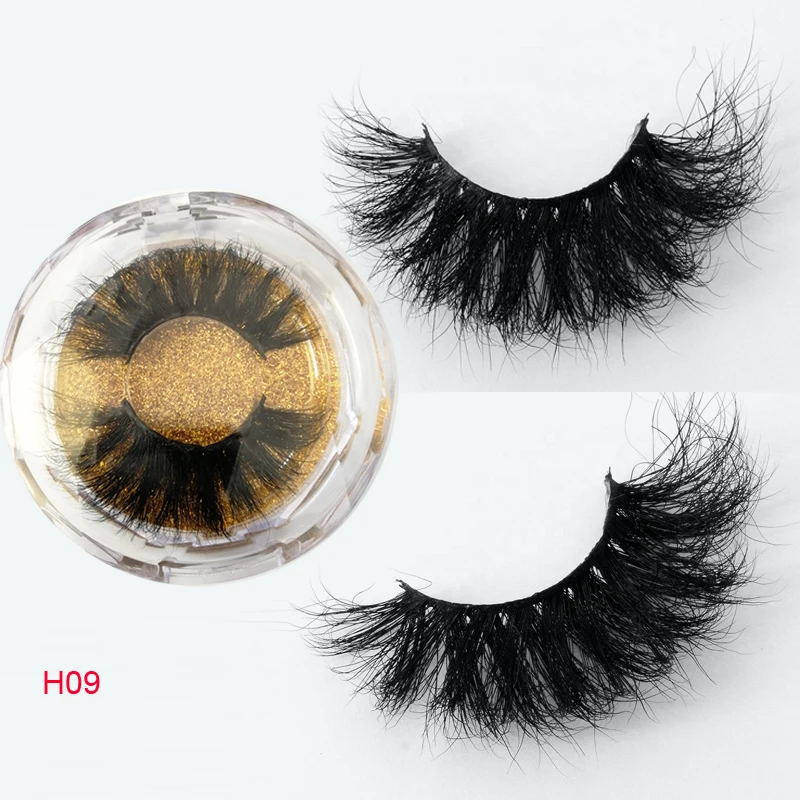 

Luxury 25mm Siberian Mink Eyelash Strips With Custom Logo Wholesale Cruelty Free Mink Eyelash 3D mink lashes 25mm mink eyelashes