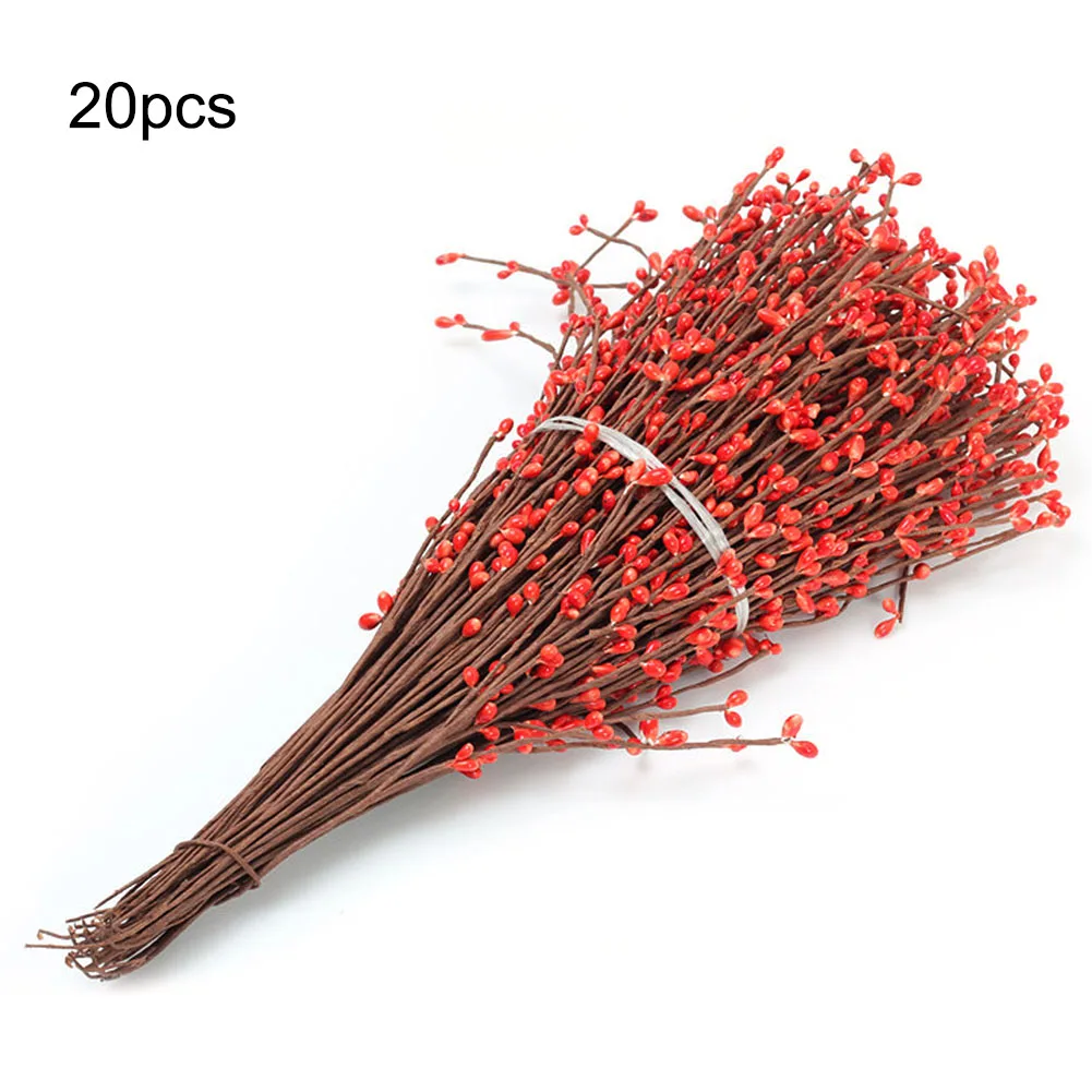 

Artificial Plants Branch Simulation Berries Fake Hawthorn fruit Home Wedding Decoration Christmas New Year Festival Fake Floral