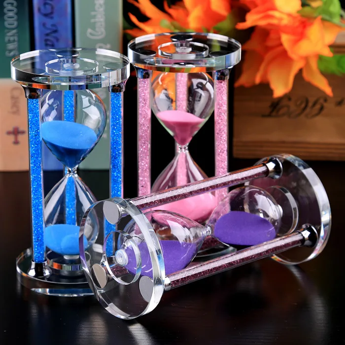Wholesale crystal diamond hourglass timer 15304560 minutes 520 seconds