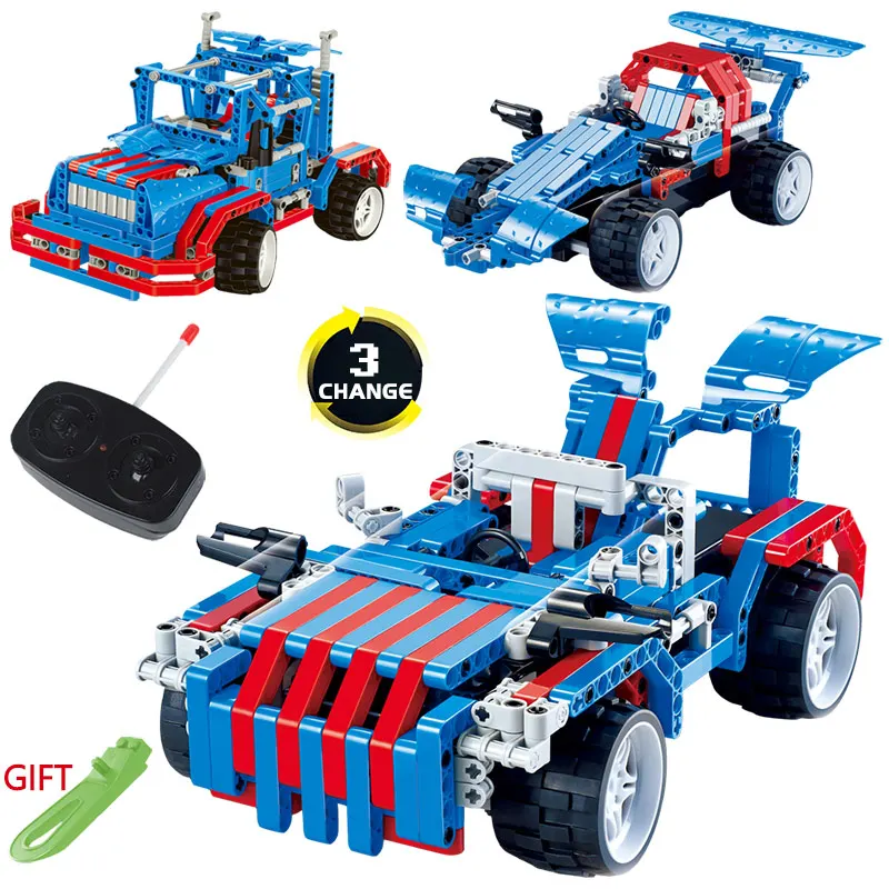 

LegoINGLYS Technic Transformtion RC Car Blocks Vehicle Variable Offroad Radio Remote Control Machine DIY Toys For Kids