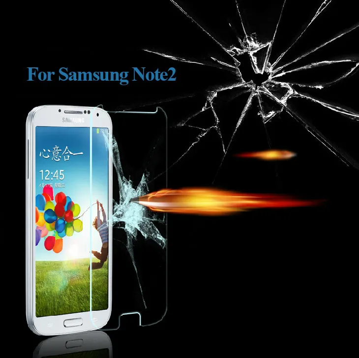 Закаленное стекло для Samsung Galaxy Note2 защита экрана 9H 2.5D 0 3 мм Взрывозащищенная