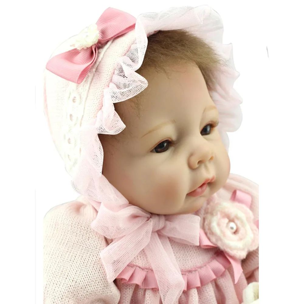 New Adorable Silicone Reborn Doll with Clothes Toys for Children's Christmas Gift, Lifelike Baby Reborn Doll 50 CM