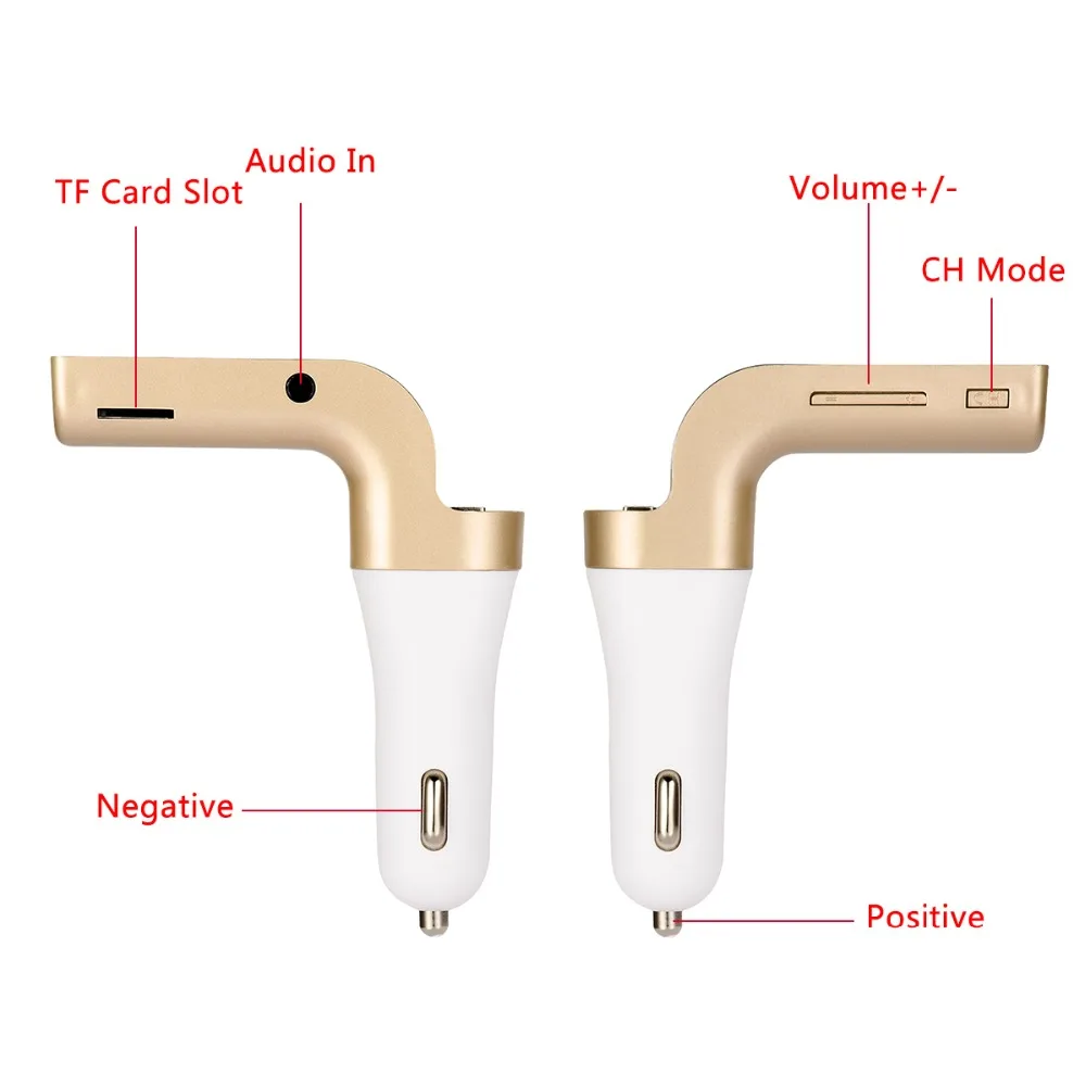 4 в 1 USB Автомобильное зарядное устройство для смартфона Bluetooth fm передатчик G7 + AUX