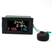 4 IN 1 HD Color Screen 180 Degrees Flawless LED Voltmeter Ammeter voltage current Power Energy Meter Monitor AC 80-300V 100A