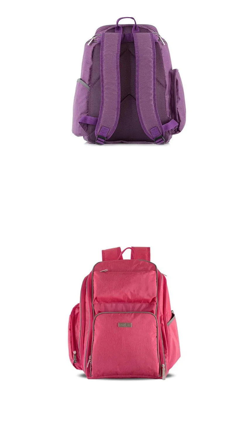 Brand New Baby&Mother Diaper Bags Mummy Backpacks Nappy Changing Bag Maternal Shoulder Large Capacity Mother Backpack,Purple,Red07