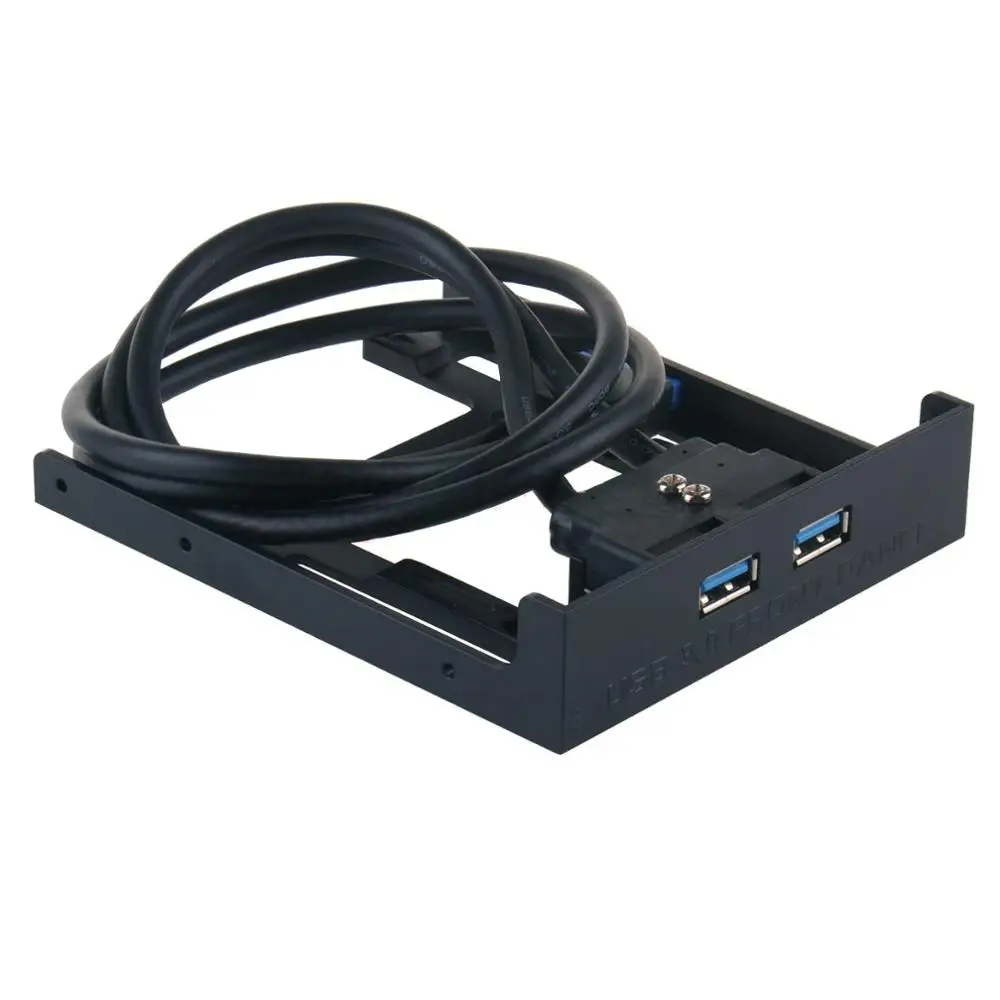 LM74 USB 3.0 اللوحة الأمامية واجهة تثبيت في وحدة معالجة خارجية للحاسوب لوحة 3.5 بوصة قرص مرن موقف 2 x USB مآخذ إلى 19 دبوس