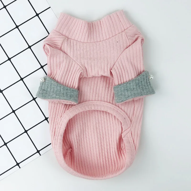 

Pink grey white colors s-xxl sizes warm vests for autumn and winter two feet dog clothes super soft and comfortable pet tshirt