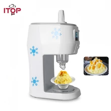 ITOP 300W Semi-automatic Snowflakes Ice Crusher Shaved Machine Fruit Juice Store Electric Smoothies Snowflake Maker 70kgs/h automatic electric taiwanese shaved ice maker kakigori machine