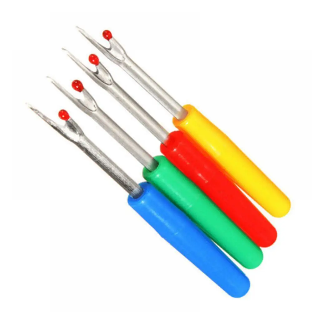 

4Pcs/lot Steel Plastic Handle Craft Thread Cutter Seam Ripper Stitch Unpicker Needle Arts Sewing Tools