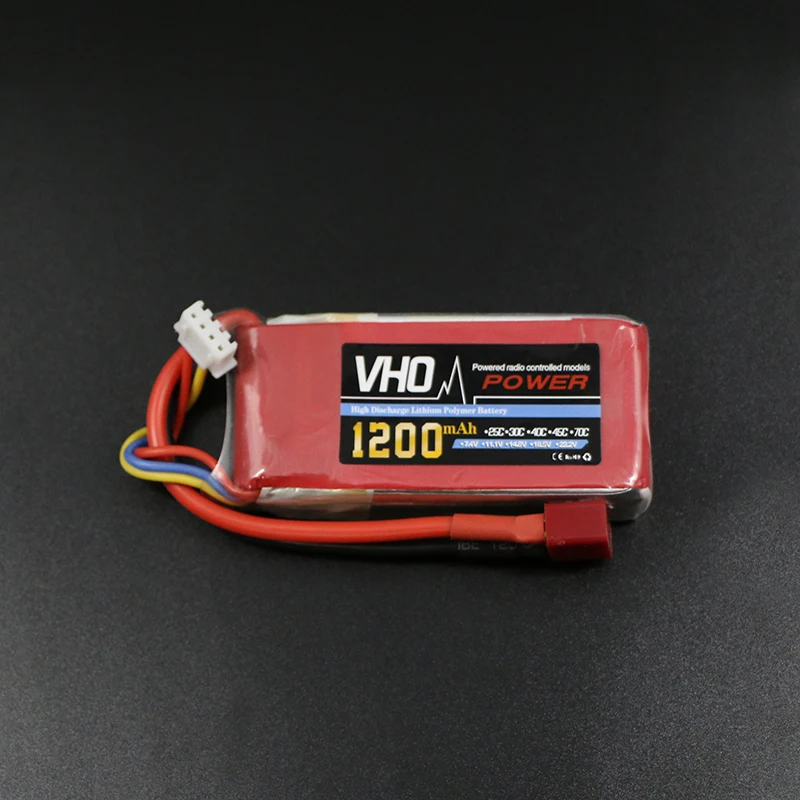 

VHO Power 11.1V 1200mah 40C XT60/T/JST/XT30 Plug Lipo Battery 3s for RC Car Airplane Helicopter