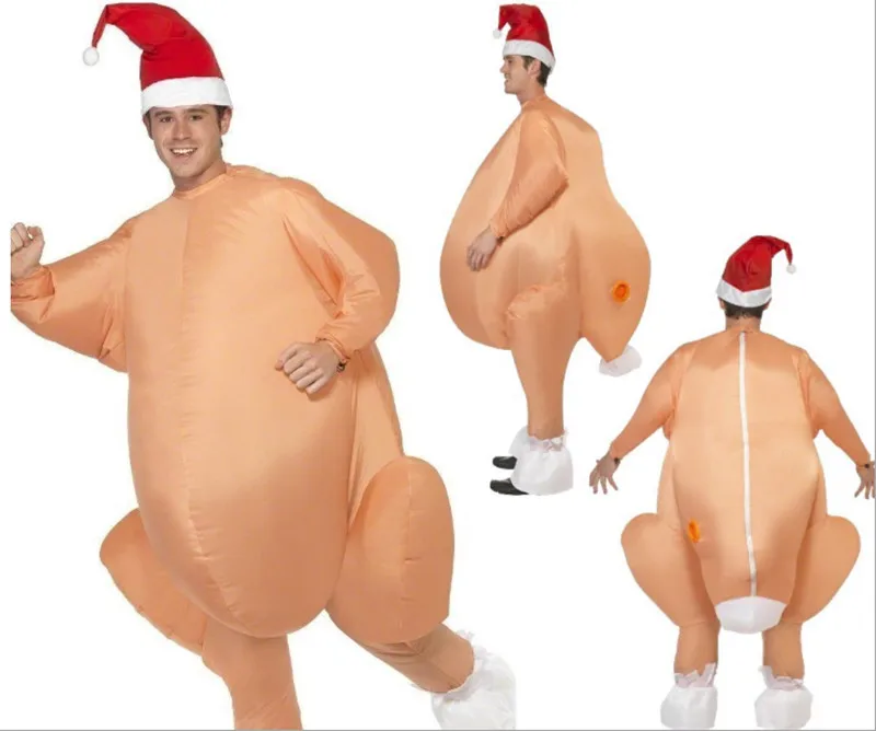 

Inflatable Roast Turkey Costume Halloween Chicken For Adults Inflatable Christmas Fancy Dress Mascot Cosplay Costume Clothing
