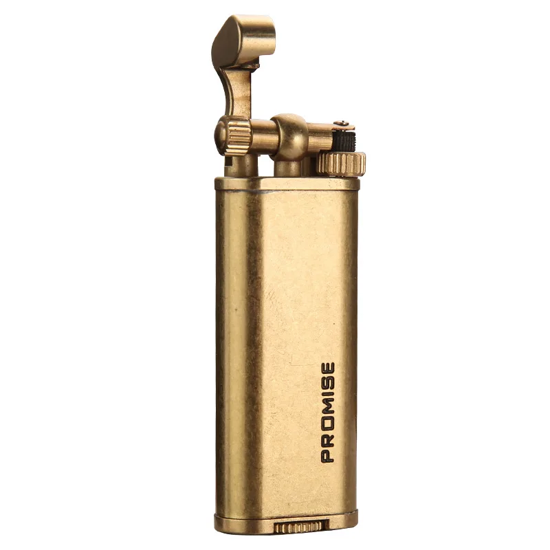 

Pure Copper Kerosene Cigarette Lighter Old Fashion Smokeless Super Cigar Lighter Men Gift Smoking Lighter