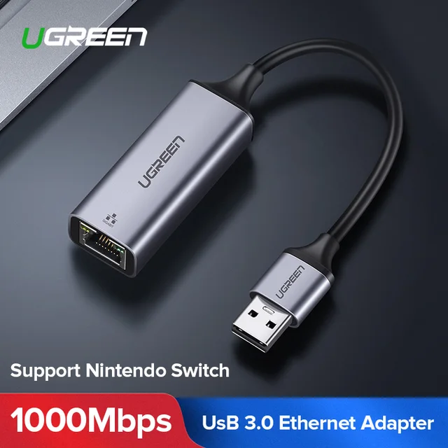 Ugreen USB Ethernet адаптер USB 3.0 2.0 сетевой карты RJ45 LAN для Оконные рамы 10 Сяо Mi коробка 3 nintend коммутатор ethernet usb